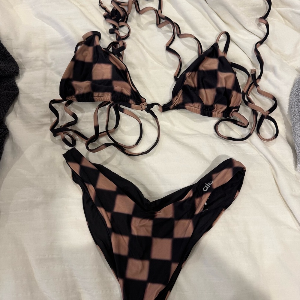 Frankie's Bikinis alo Checkered Wrap Bikini - Picture 2 of 6